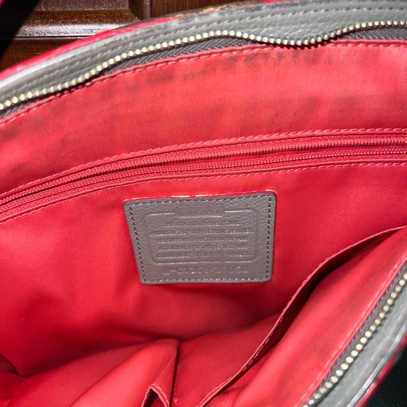 Coach Poppy Edgestain Large Flap Satchel Handbag TLC - Picture 6 of 12